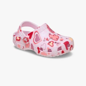 Crocs Classic VDay Clog T - כפכפי קרוקס לילדות בהדפס לבבות