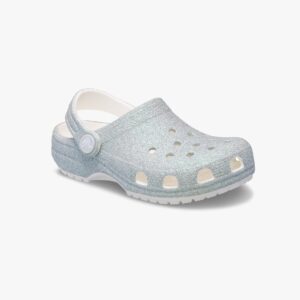 Crocs Classic Iridescent Glitter Clog K - כפכפי קרוקס קלוג גליטר לבנות