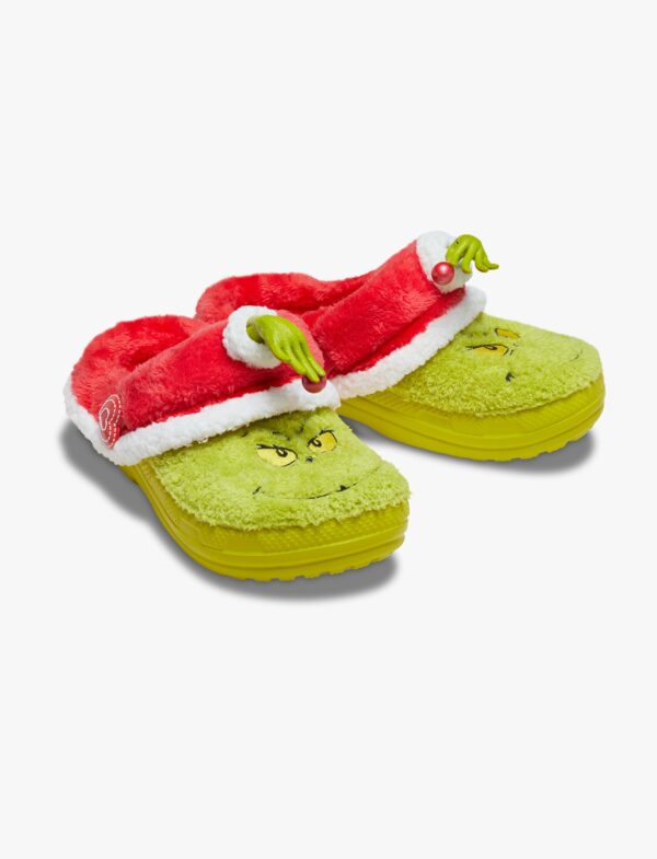 The Grinch Classic Lined Clog - כפכפי קרוקס פרווה גרינץ