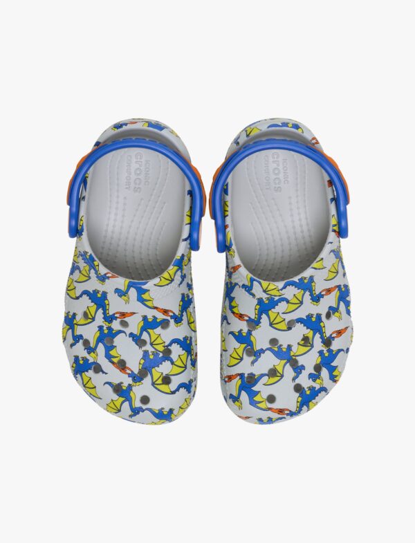 Crocs Toddler Classic Dragon Graphic Clog - כפכפי קרוקס דרקון לילדים מידות קטנות