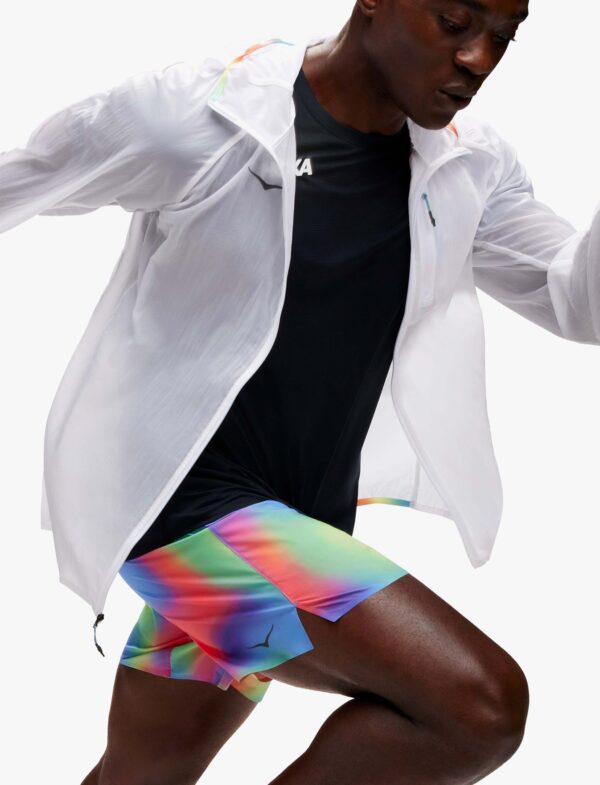 M HOKA Ultralite Jacket - מעיל רוח הוקה סקייפלואו לגברים לבן/מולטי