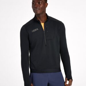 M HOKA 1/2 ZIP - עליונית גברים הוקה 1/2 רוכסן