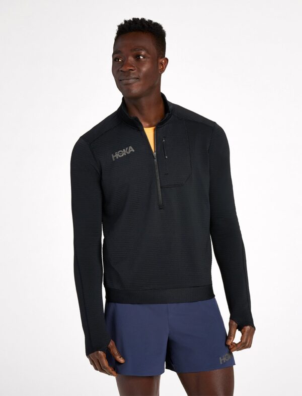M HOKA 1/2 ZIP - עליונית גברים הוקה 1/2 רוכסן