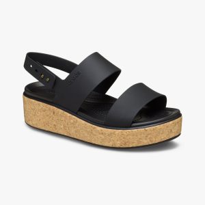 Crocs Brooklyn Cork Low Wedge - סנדלי פלטפורמה קרוקס ברוקלין קורק לנשים