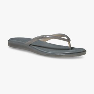 Crocs Miami Round Toe Jelly - כפכפי אצבע מיאמי קרוקס לנשים בצבע קרבון ג'לי