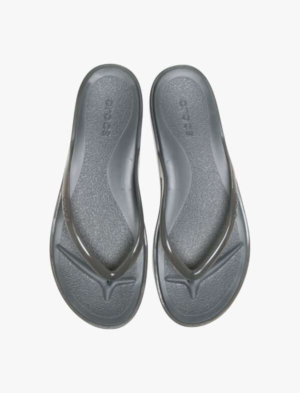 Crocs Miami Round Toe Jelly - כפכפי אצבע מיאמי קרוקס לנשים בצבע קרבון ג'לי