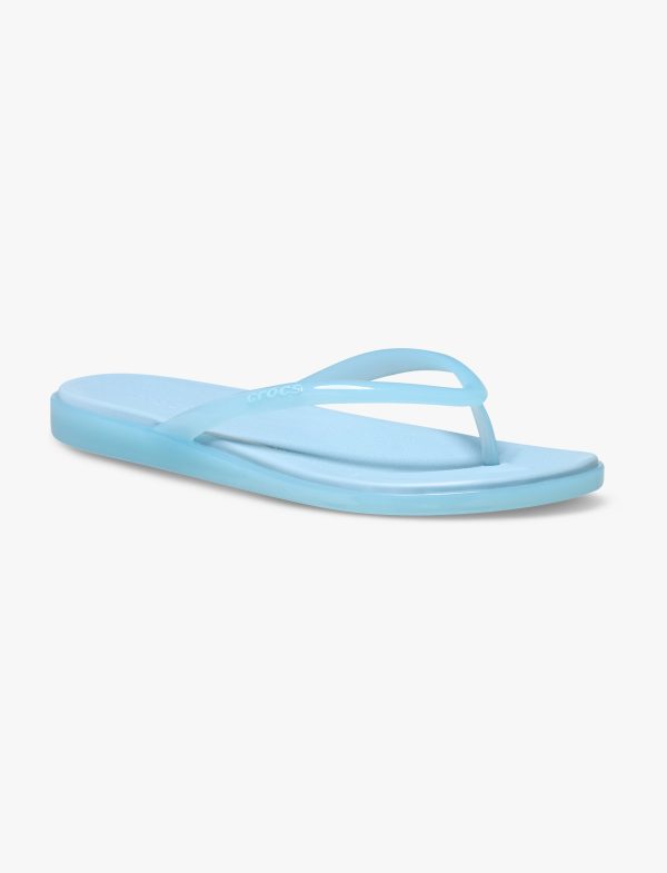 Crocs Miami Round Toe Jelly - כפכפי אצבע מיאמי קרוקס לנשים בצבע קרבון ג'לי