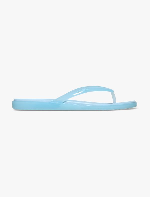 Crocs Miami Round Toe Jelly - כפכפי אצבע מיאמי קרוקס לנשים בצבע קרבון ג'לי