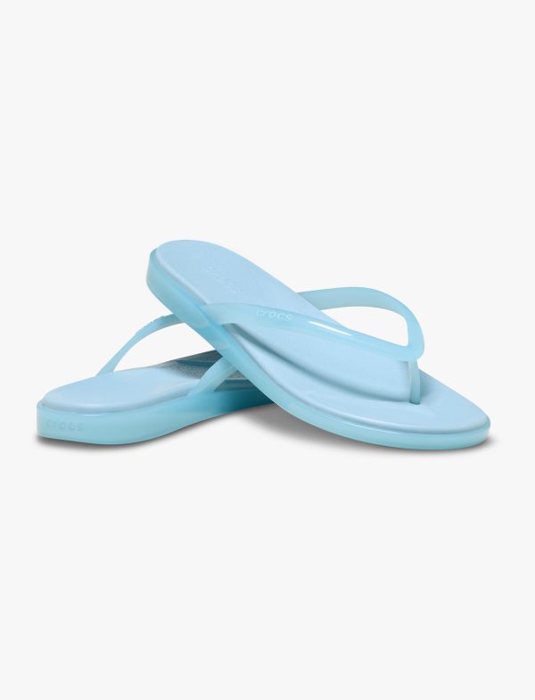 Crocs Miami Round Toe Jelly - כפכפי אצבע מיאמי קרוקס לנשים בצבע קרבון ג'לי