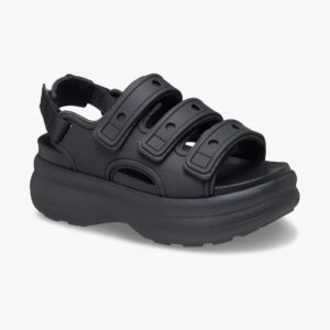 Crocs Soho Frosted Sport Sandal - סנדלי פלטפורמה קרוקס סוהו לנשים בצבע שחור