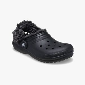Crocs Classic Fleece Lined Clog K - כפכפי קלוג קרוקס פרוותיים בצבע שחור