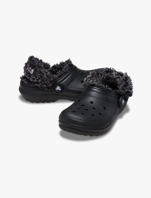Crocs Toddler Classic Fleece Lined Clog - כפכפי פרווה קרוקס בצבע שחור לילדים מידות קטנות