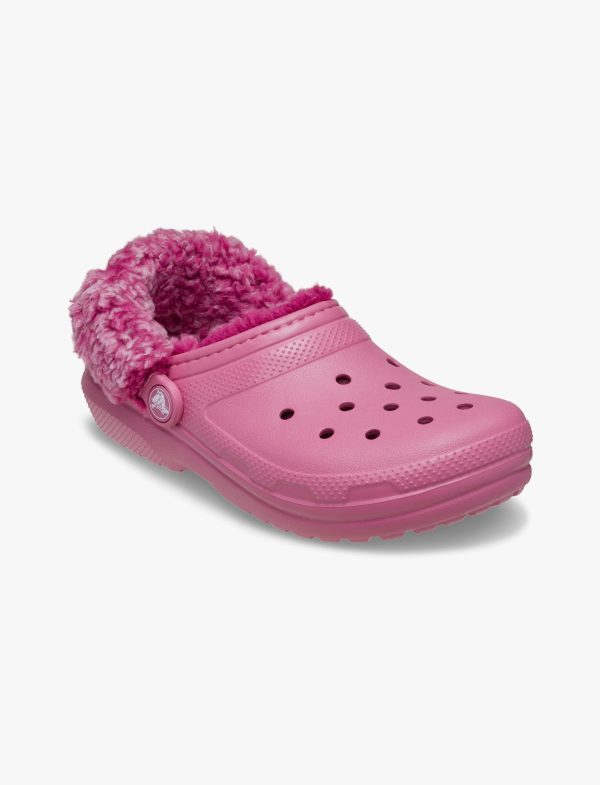 Crocs Toddler Classic Fleece Lined Clog - כפכפי פרווה קרוקס בצבע שחור לילדים מידות קטנות