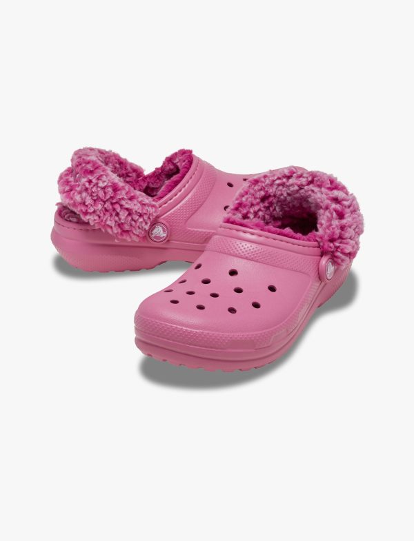 Crocs Toddler Classic Fleece Lined Clog - כפכפי פרווה קרוקס בצבע שחור לילדים מידות קטנות