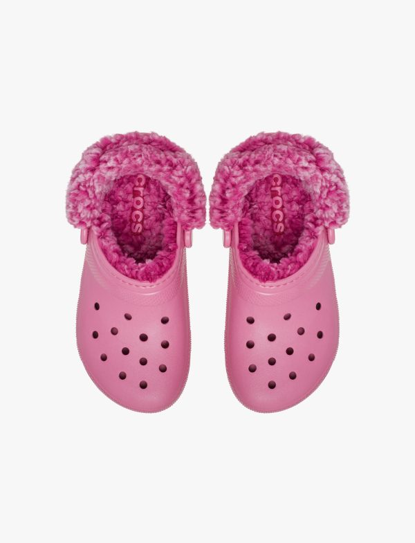 Crocs Toddler Classic Fleece Lined Clog - כפכפי פרווה קרוקס בצבע שחור לילדים מידות קטנות