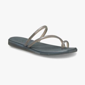 Crocs Miami Jelly Toe Loop Sandal - סנדלי קרוקס מיאמי לנשים בצבע קרבון ג'לי