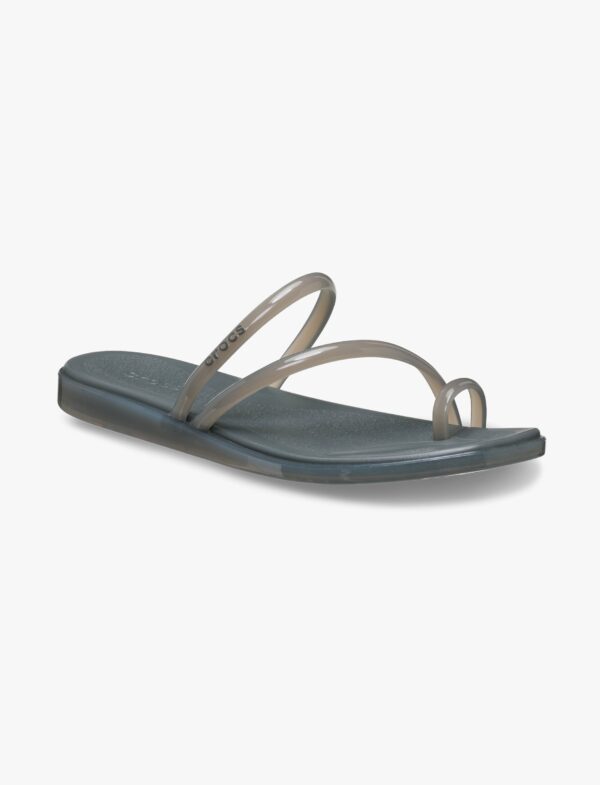 Crocs Miami Jelly Toe Loop Sandal - סנדלי קרוקס מיאמי לנשים בצבע קרבון ג'לי