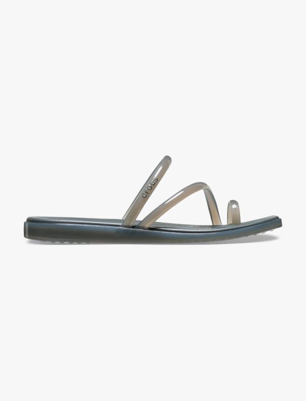 Crocs Miami Jelly Toe Loop Sandal - סנדלי קרוקס מיאמי לנשים בצבע קרבון ג'לי