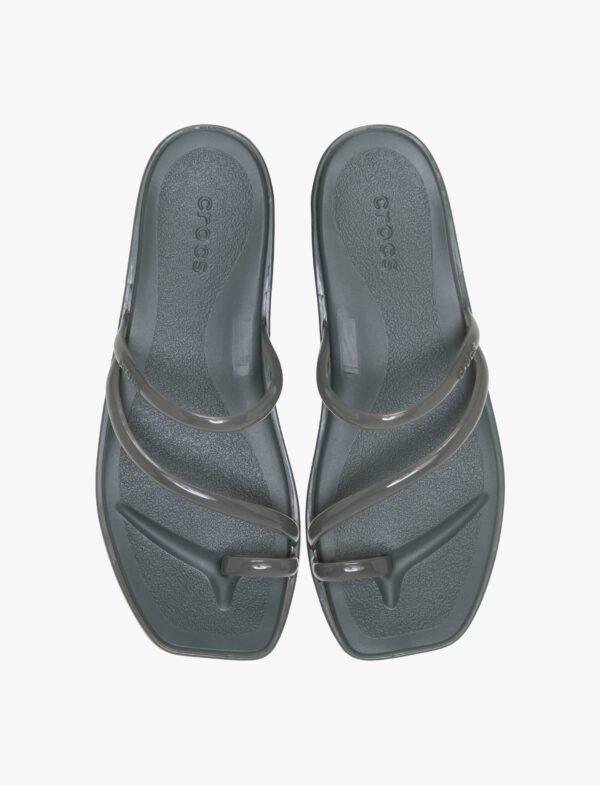Crocs Miami Jelly Toe Loop Sandal - סנדלי קרוקס מיאמי לנשים בצבע קרבון ג'לי