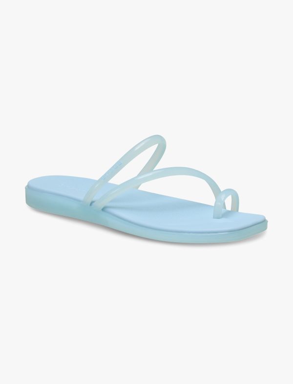 Crocs Miami Jelly Toe Loop Sandal - סנדלי קרוקס מיאמי לנשים בצבע קרבון ג'לי