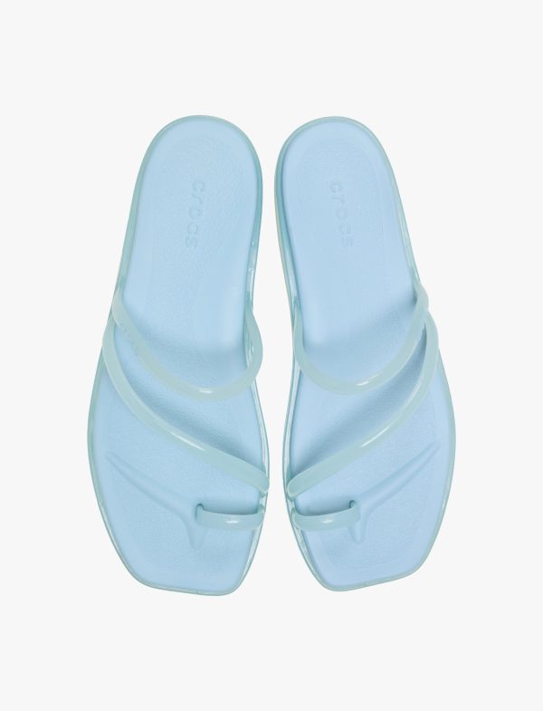 Crocs Miami Jelly Toe Loop Sandal - סנדלי קרוקס מיאמי לנשים בצבע קרבון ג'לי