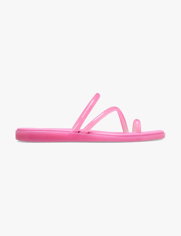 Crocs Miami Jelly Toe Loop Sandal - סנדלי קרוקס מיאמי לנשים בצבע קרבון ג'לי