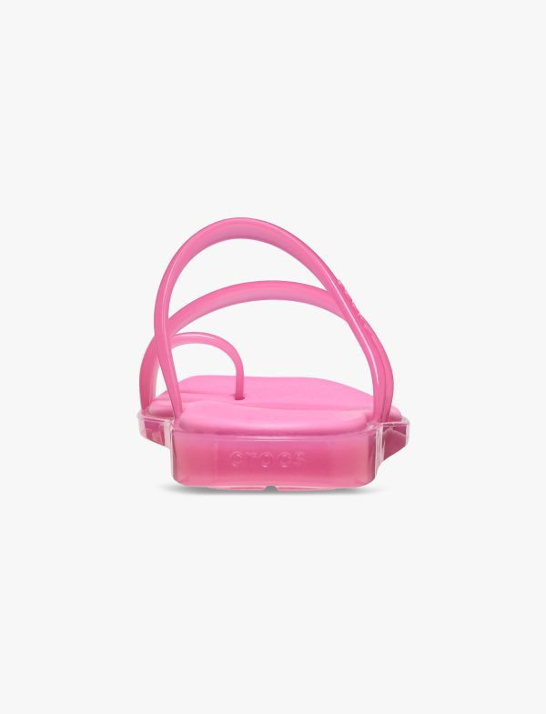 Crocs Miami Jelly Toe Loop Sandal - סנדלי קרוקס מיאמי לנשים בצבע קרבון ג'לי