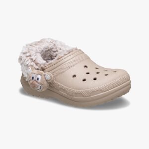 Crocs Classic Bear Plush Fleece Lined Clog T - כפכפי קרוקס קלוג פרוותיים לילדים בצבע דולסה