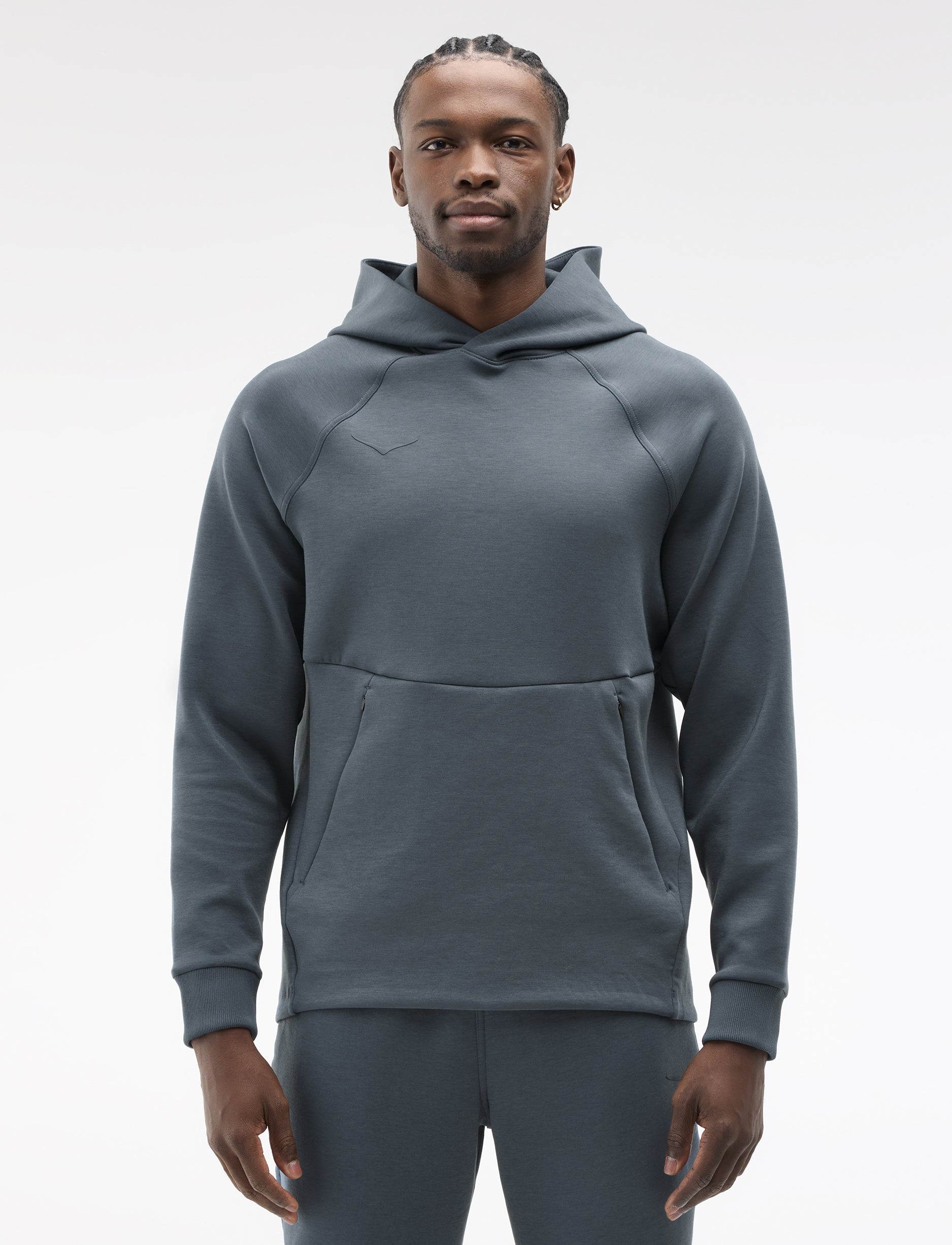 Hoka Essential Recovery Hoodie - סווטשירט הוקה לגברים בצבע נייבי דהוי