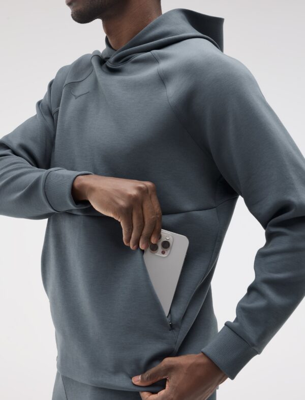 Hoka Essential Recovery Hoodie - סווטשירט הוקה לגברים בצבע נייבי דהוי