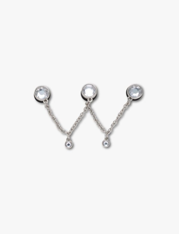 Crocs Silver Triple SMT Gem Chain - שרשרת ג'יביטים לקרוקס