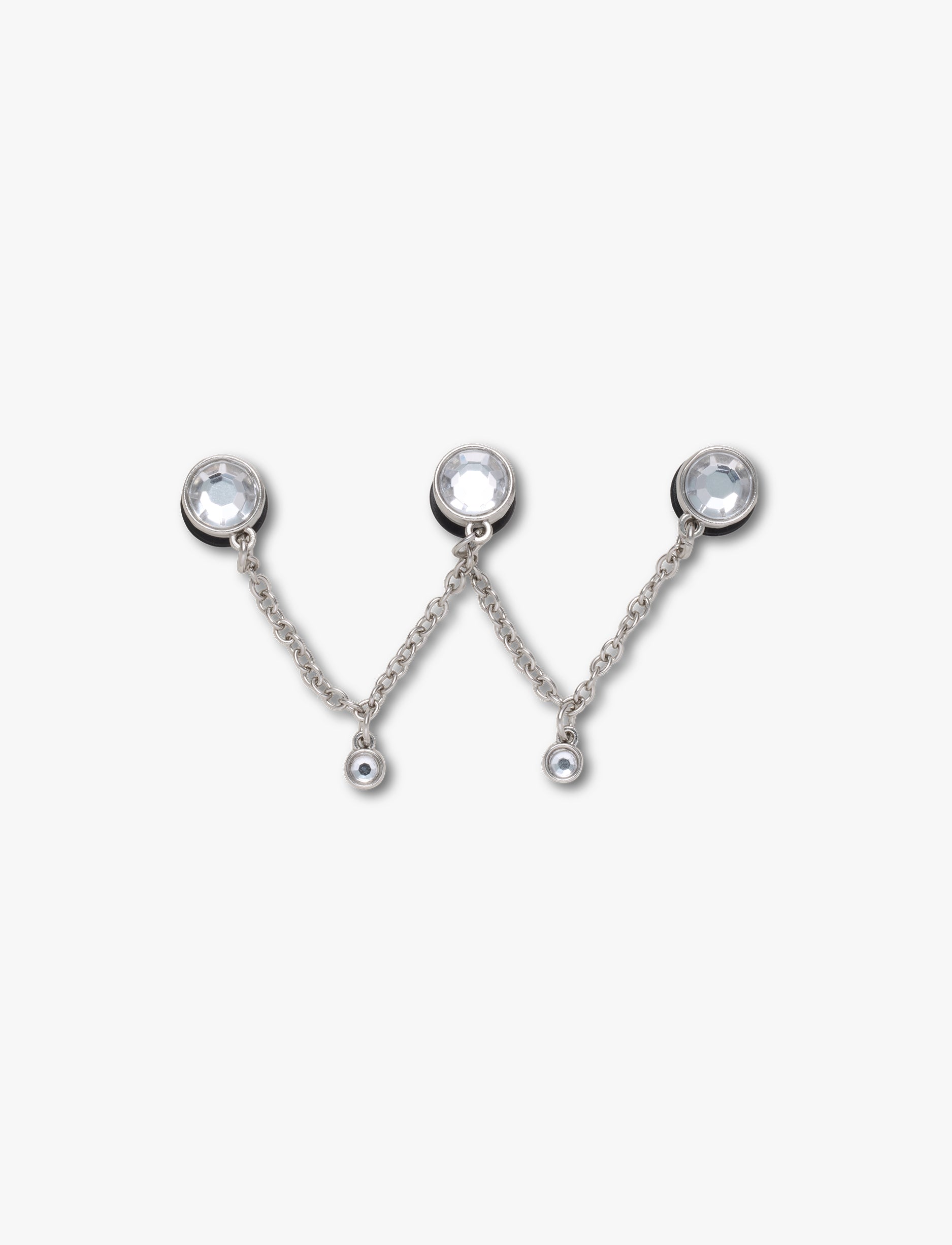 Crocs Silver Triple SMT Gem Chain - שרשרת ג'יביטים לקרוקס