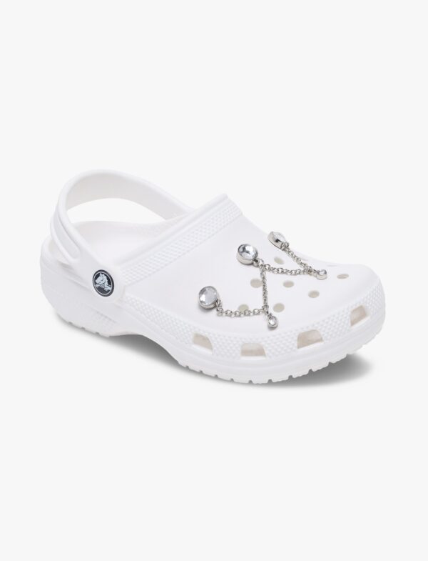 Crocs Silver Triple SMT Gem Chain - שרשרת ג'יביטים לקרוקס