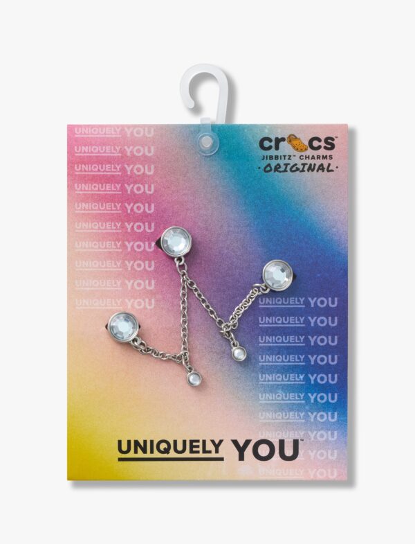 Crocs Silver Triple SMT Gem Chain - שרשרת ג'יביטים לקרוקס