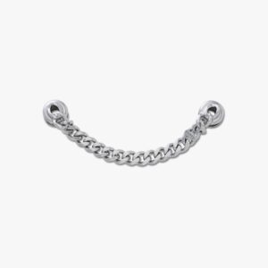 Crocs Silver Flat Curb Chain - שרשרת ג'יביטים לקרוקס