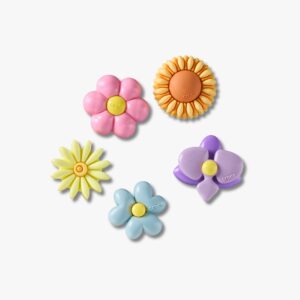Crocs Jibbitz Puffy Flowers - מארז 5 ג'יביטים קרוקס