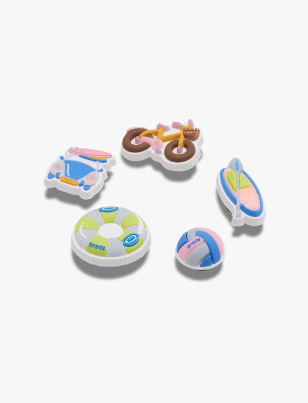 Crocs Jibbitz UV Changing Beach - מארז 5 ג'יביטים קרוקס חוף משני צבע בשמש