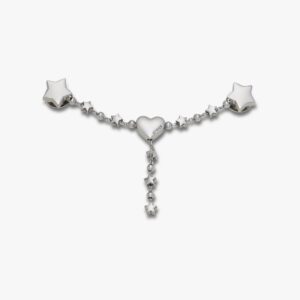 Crocs Silver Star and Heart Chain - שרשרת ג'יביטים לקרוקס