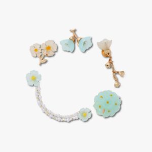 Crocs Jibbitz Blue Dainty Floral - מארז 5 ג'יביטים קרוקס